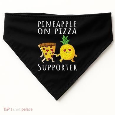 Pizza Hawaii Pineapple Food Pineapple On Pizza Supporter USA-Made Doggie Bandana