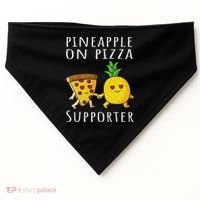 Pizza Hawaii Pineapple Food Pineapple On Pizza Supporter USA-Made Doggie Bandana thumb 0