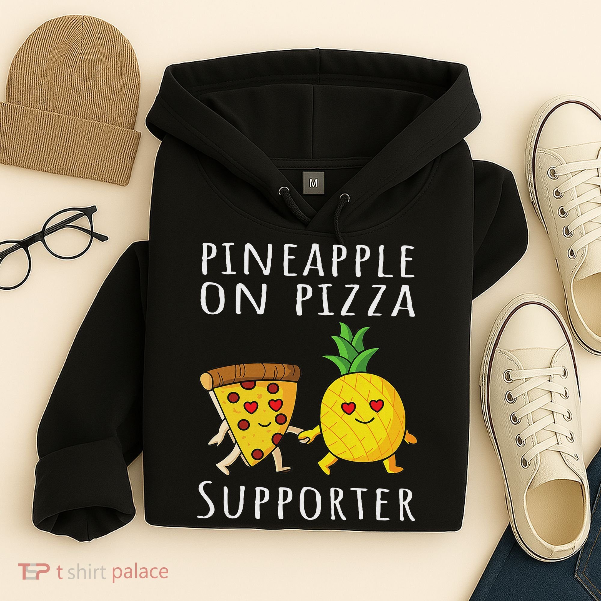 Pizza Hawaii Pineapple Food Pineapple On Pizza Supporter Hoodie