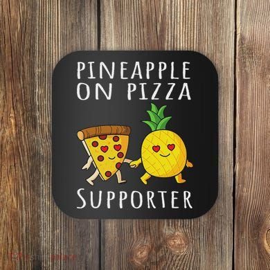 Pizza Hawaii Pineapple Food Pineapple On Pizza Supporter Coaster