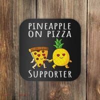 Pizza Hawaii Pineapple Food Pineapple On Pizza Supporter Coaster thumb 0