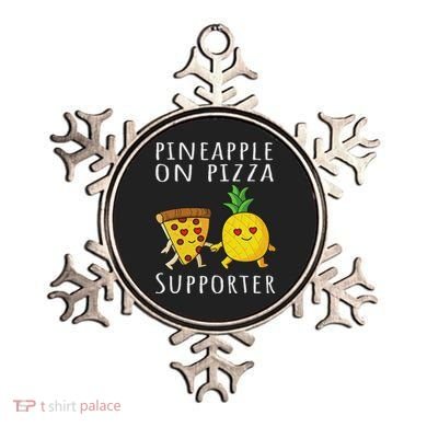 Pizza Hawaii Pineapple Food Pineapple On Pizza Supporter Ornament