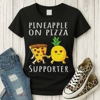 Pizza Hawaii Pineapple Food Pineapple On Pizza Supporter Women's T-Shirt thumb 3