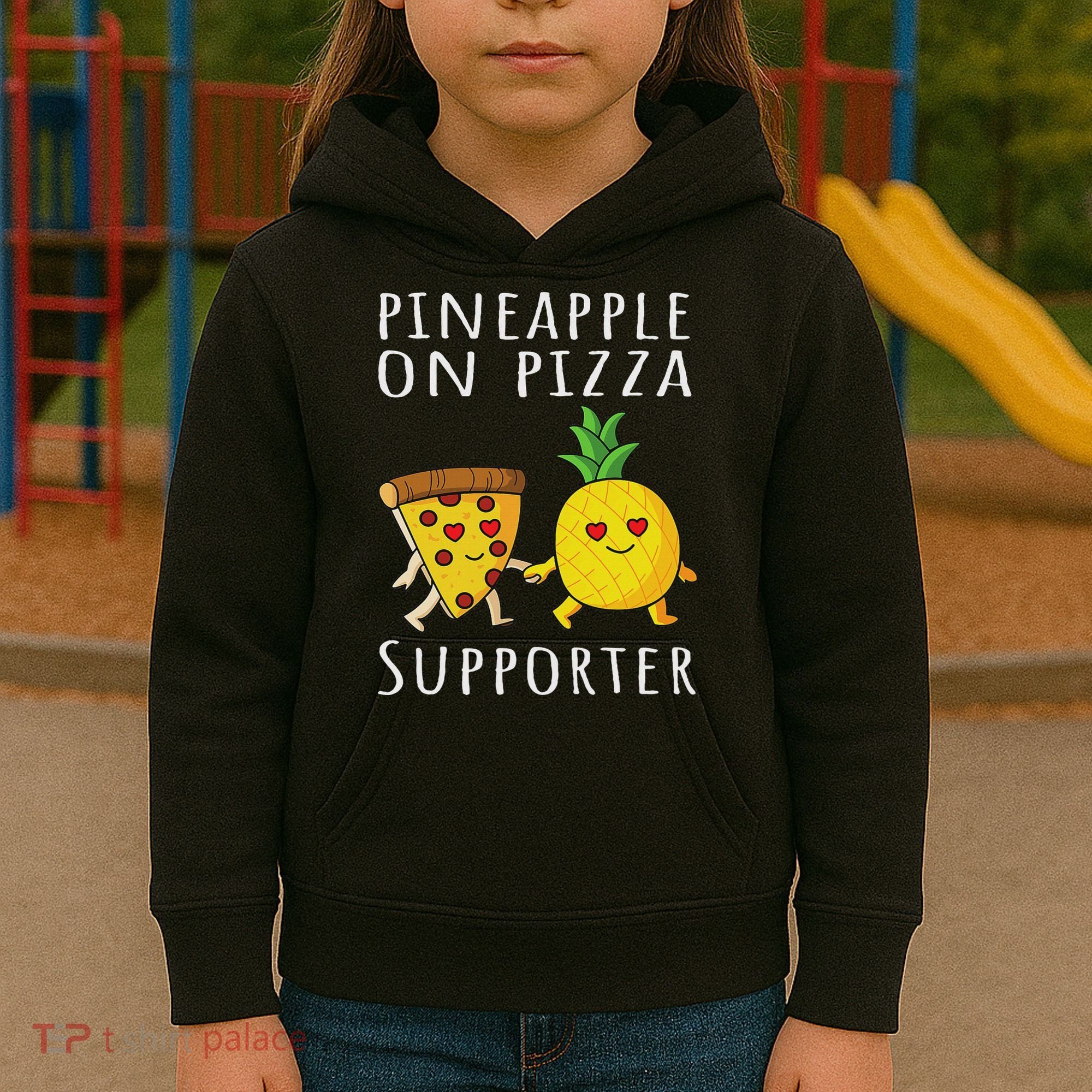 Pizza Hawaii Pineapple Food Pineapple On Pizza Supporter Kids Hoodie