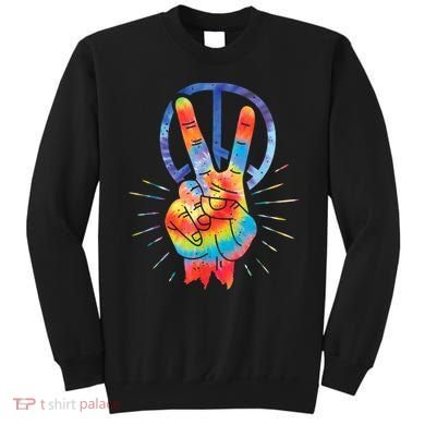 Peace Hand Peace Sign Tie Dye Sweatshirt