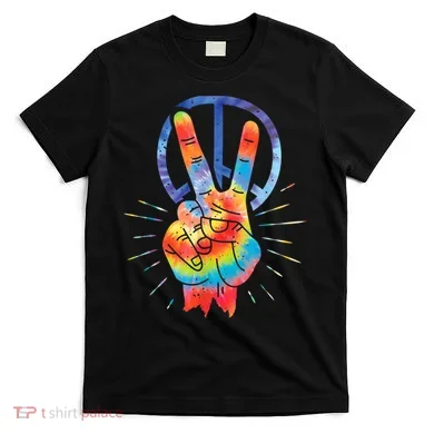 Peace Hand Peace Sign Tie Dye T-Shirt