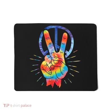 Peace Hand Peace Sign Tie Dye Mousepad