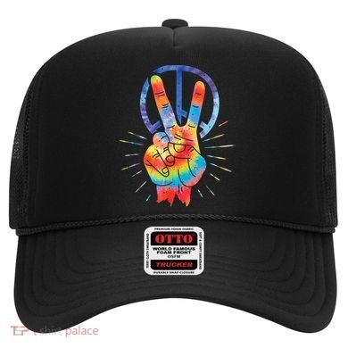 Peace Hand Peace Sign Tie Dye Hat