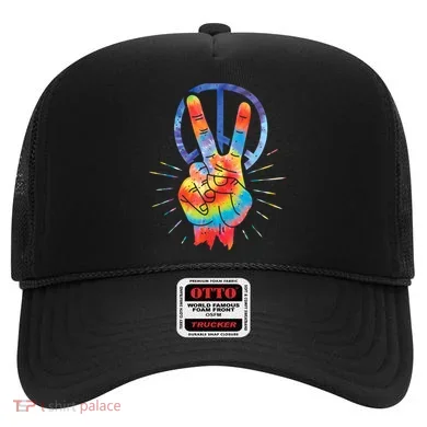 Peace Hand Peace Sign Tie Dye Hat