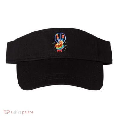 Peace Hand Peace Sign Tie Dye Visor