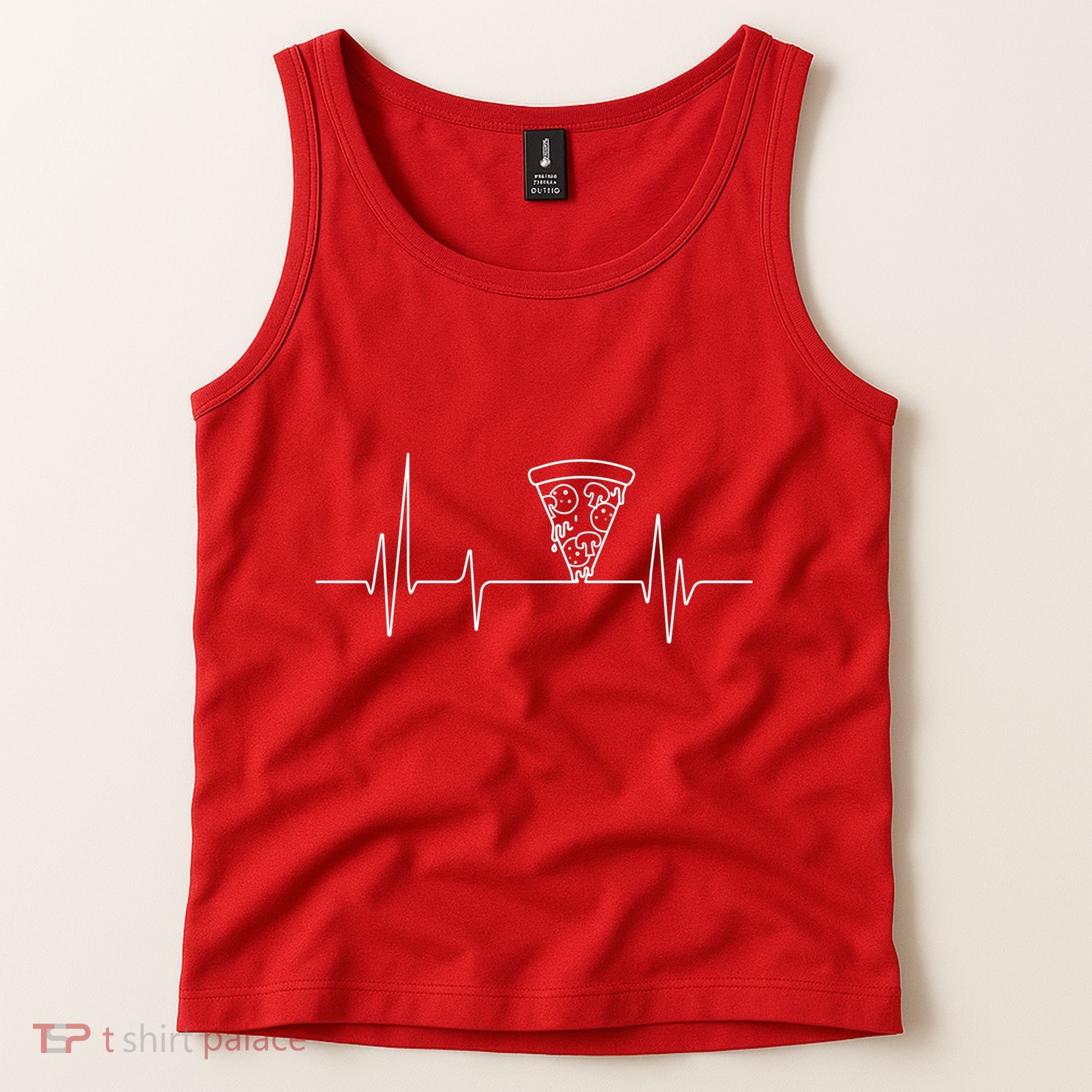 Pizza Heartbeat Tank Top