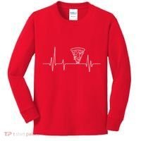 Pizza Heartbeat Kids Long Sleeve Shirt thumb 0