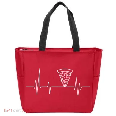 Pizza Heartbeat Tote Bag