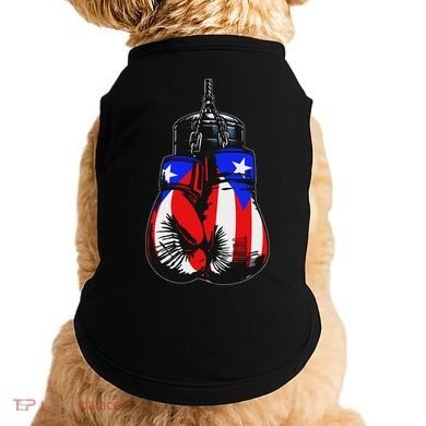 Proud Heritage Puerto Rico Flag Boxing Gloves Doggie Tank