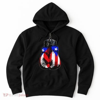 Proud Heritage Puerto Rico Flag Boxing Gloves Hoodie