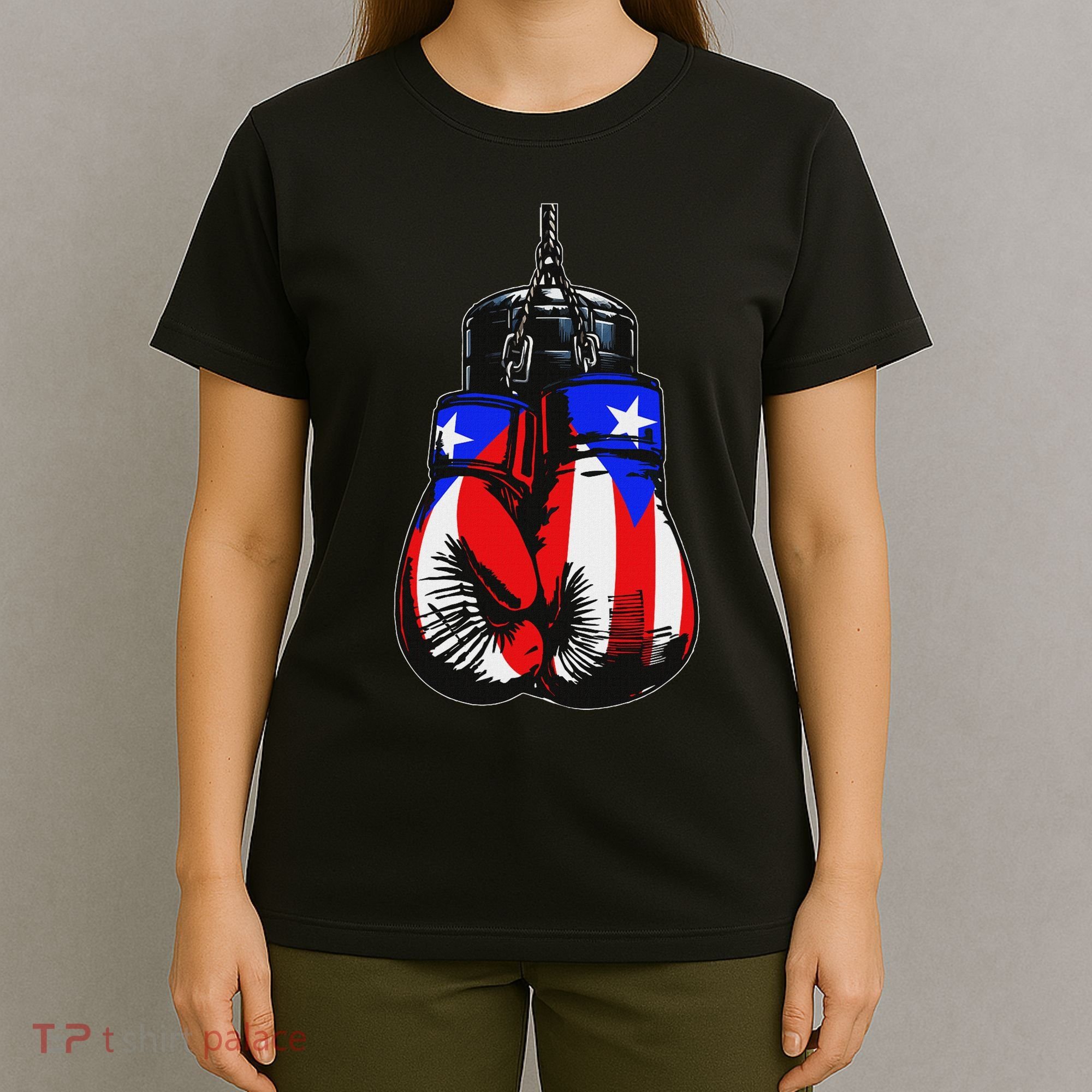 Proud Heritage Puerto Rico Flag Boxing Gloves T-Shirt