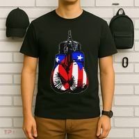Proud Heritage Puerto Rico Flag Boxing Gloves T-Shirt thumb 6