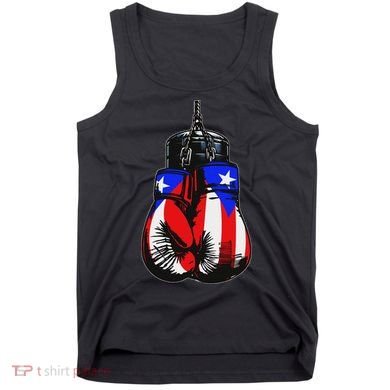 Proud Heritage Puerto Rico Flag Boxing Gloves Tank Top