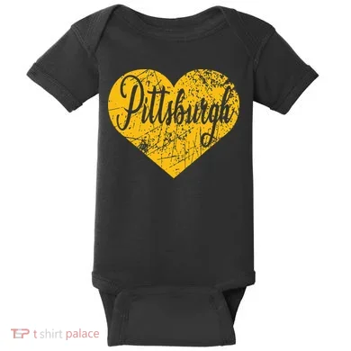 Pittsburgh Heart Baby Bodysuit