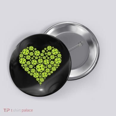 Pickleball Heart Professional Pickleball Game Button