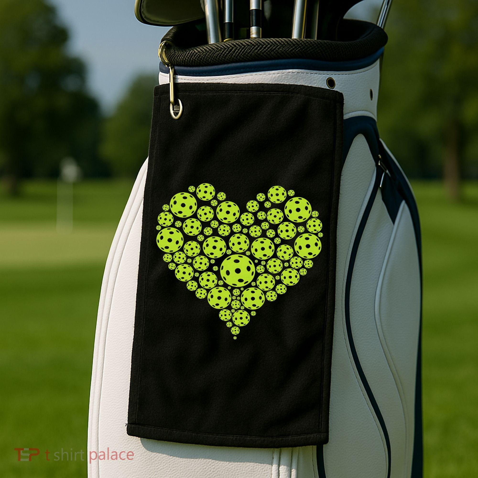Pickleball Heart Professional Pickleball Game Golf Towel
