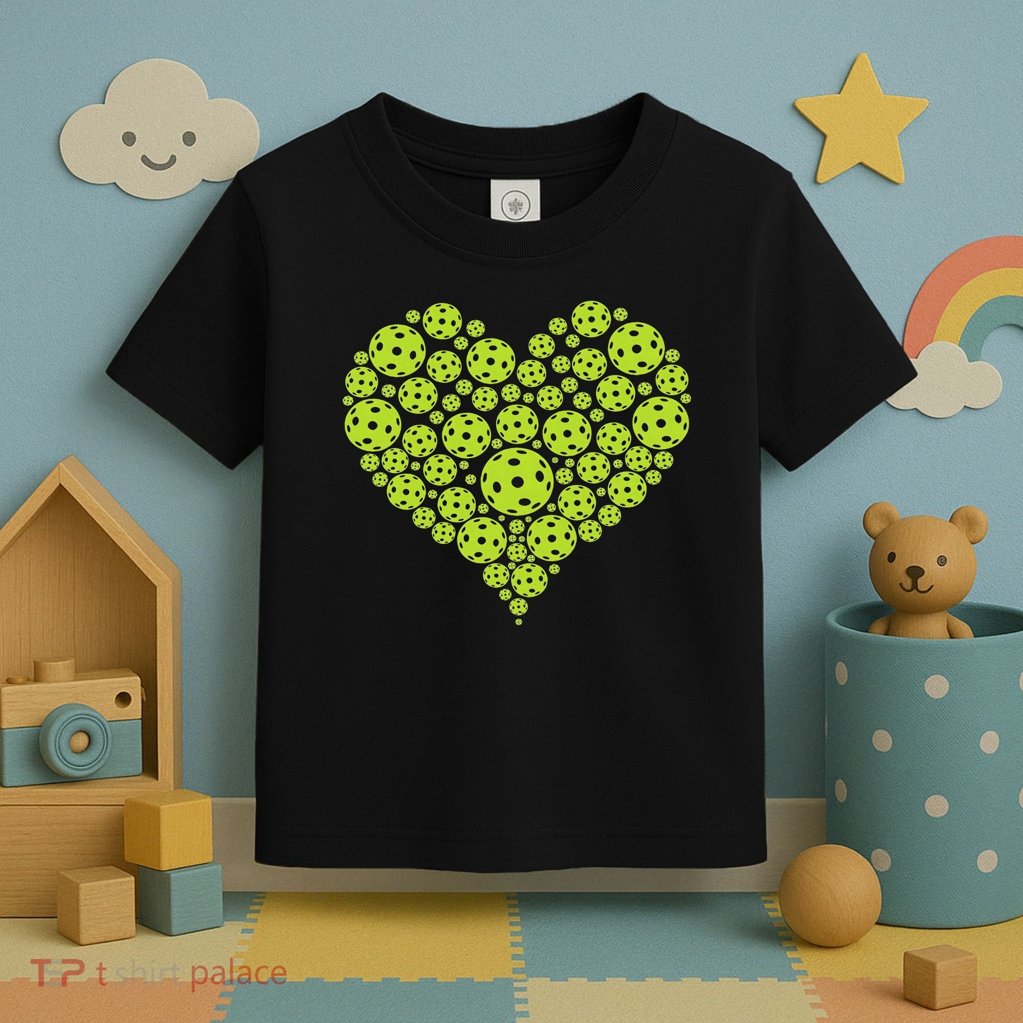 Pickleball Heart Professional Pickleball Game Toddler T-Shirt