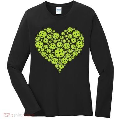 Pickleball Heart Professional Pickleball Game Women's Long Sleeve Shirt