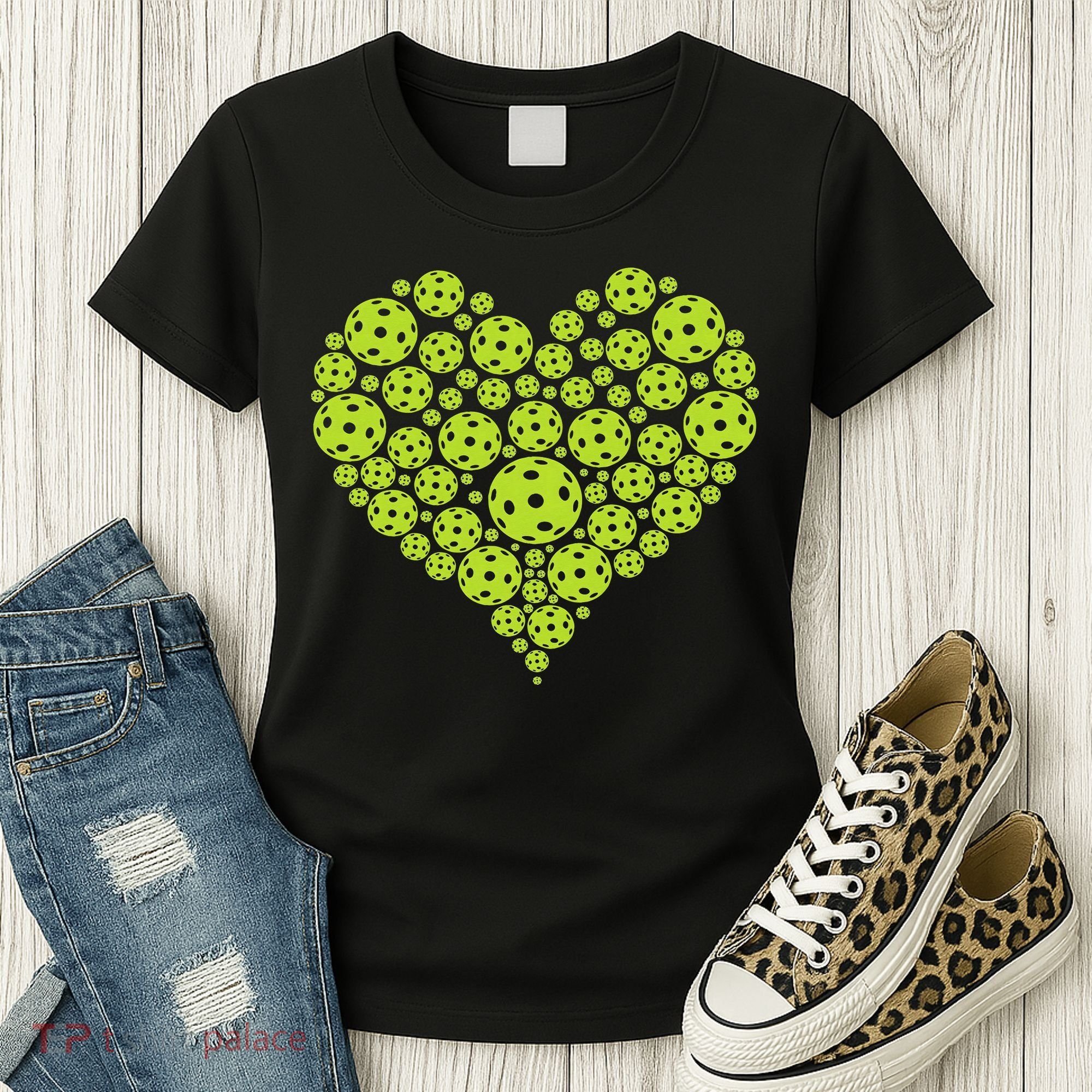 Pickleball Heart Professional Pickleball Game Women's T-Shirt