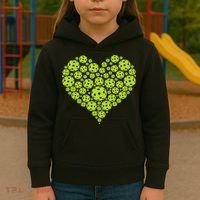 Pickleball Heart Professional Pickleball Game Kids Hoodie thumb 3
