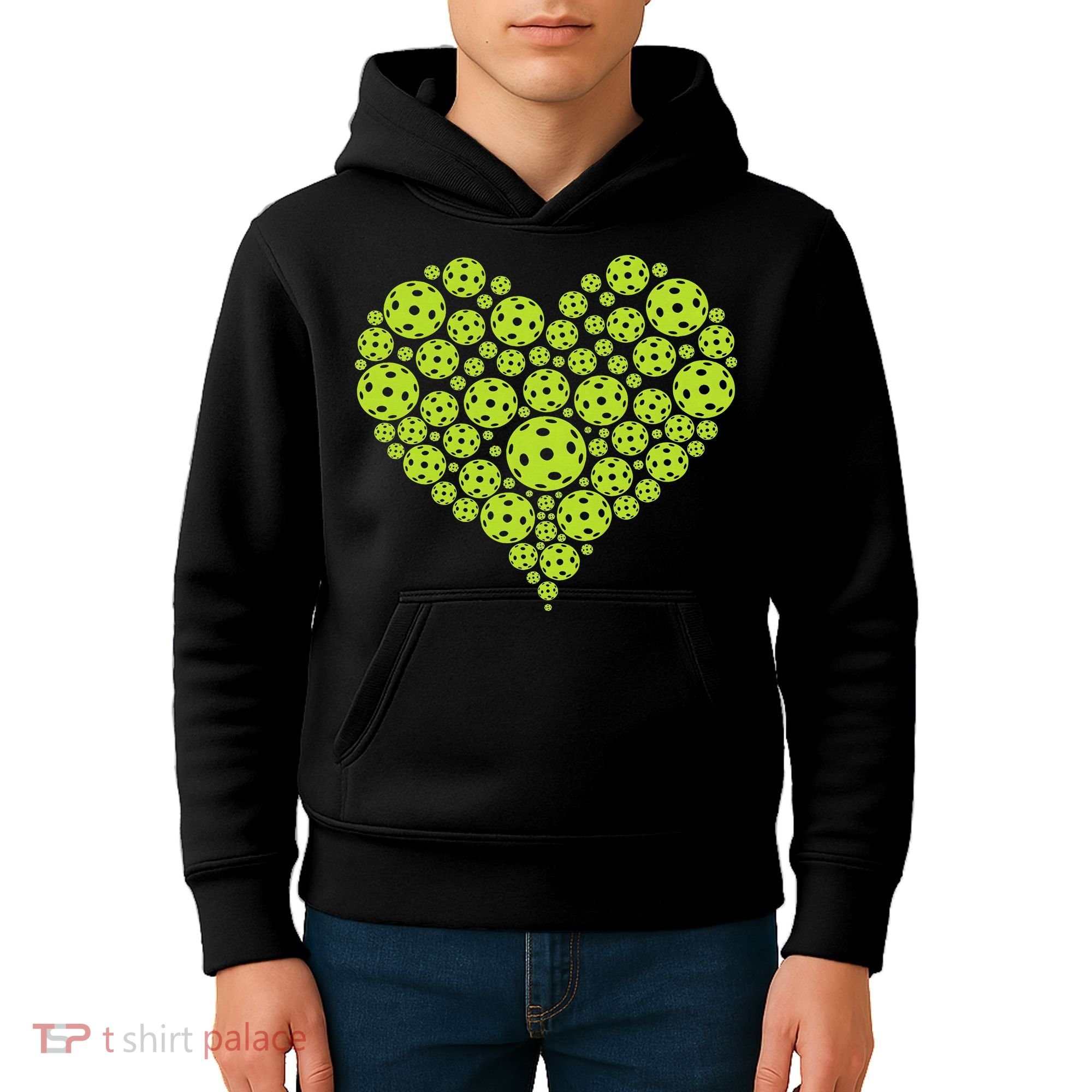 Pickleball Heart Professional Pickleball Game Kids Hoodie