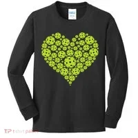 Pickleball Heart Professional Pickleball Game Kids Long Sleeve Shirt thumb 0