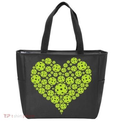 Pickleball Heart Professional Pickleball Game Tote Bag