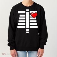 Pixelated Heart Pixel Skeleton Costume Halloween Gaming Women's Sweatshirt thumb 0