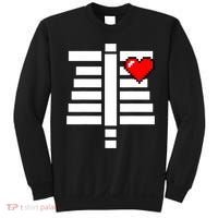 Pixelated Heart Pixel Skeleton Costume Halloween Gaming Sweatshirt thumb 0
