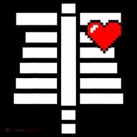 Pixelated Heart Pixel Skeleton Costume Halloween Gaming Backpack thumb 2
