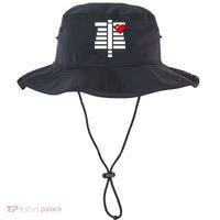 Pixelated Heart Pixel Skeleton Costume Halloween Gaming Bucket Hat thumb 0