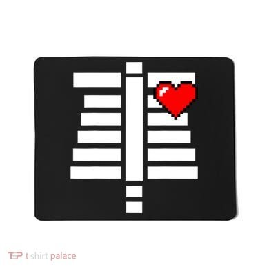 Pixelated Heart Pixel Skeleton Costume Halloween Gaming Mousepad