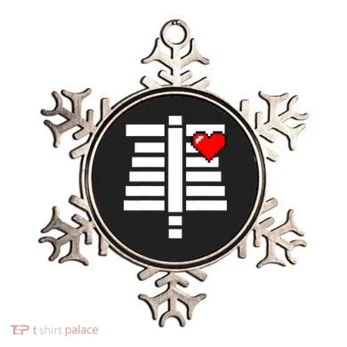 Pixelated Heart Pixel Skeleton Costume Halloween Gaming Ornament