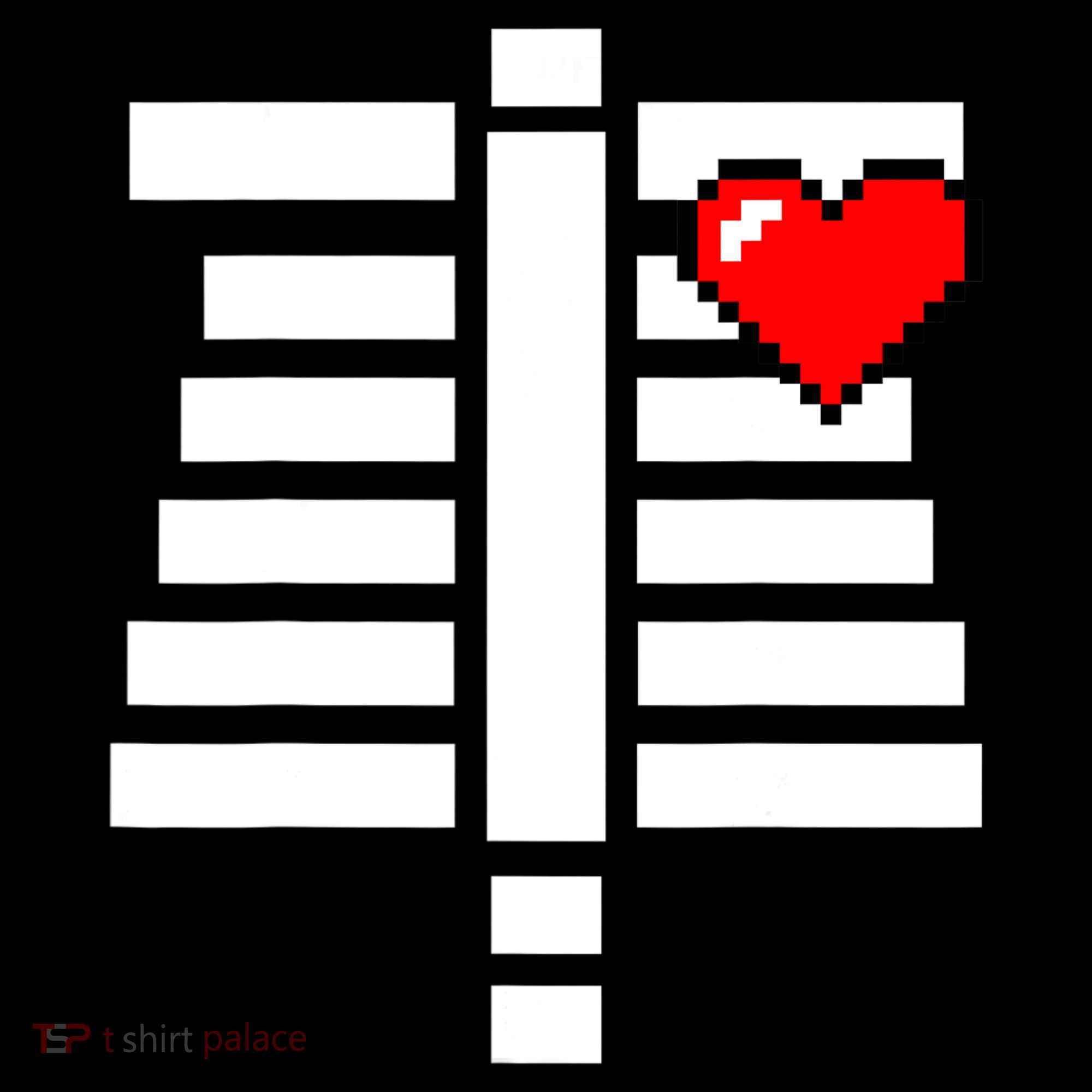 Pixelated Heart Pixel Skeleton Costume Halloween Gaming Women's Tank Top