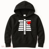 Pixelated Heart Pixel Skeleton Costume Halloween Gaming Kids Hoodie thumb 0