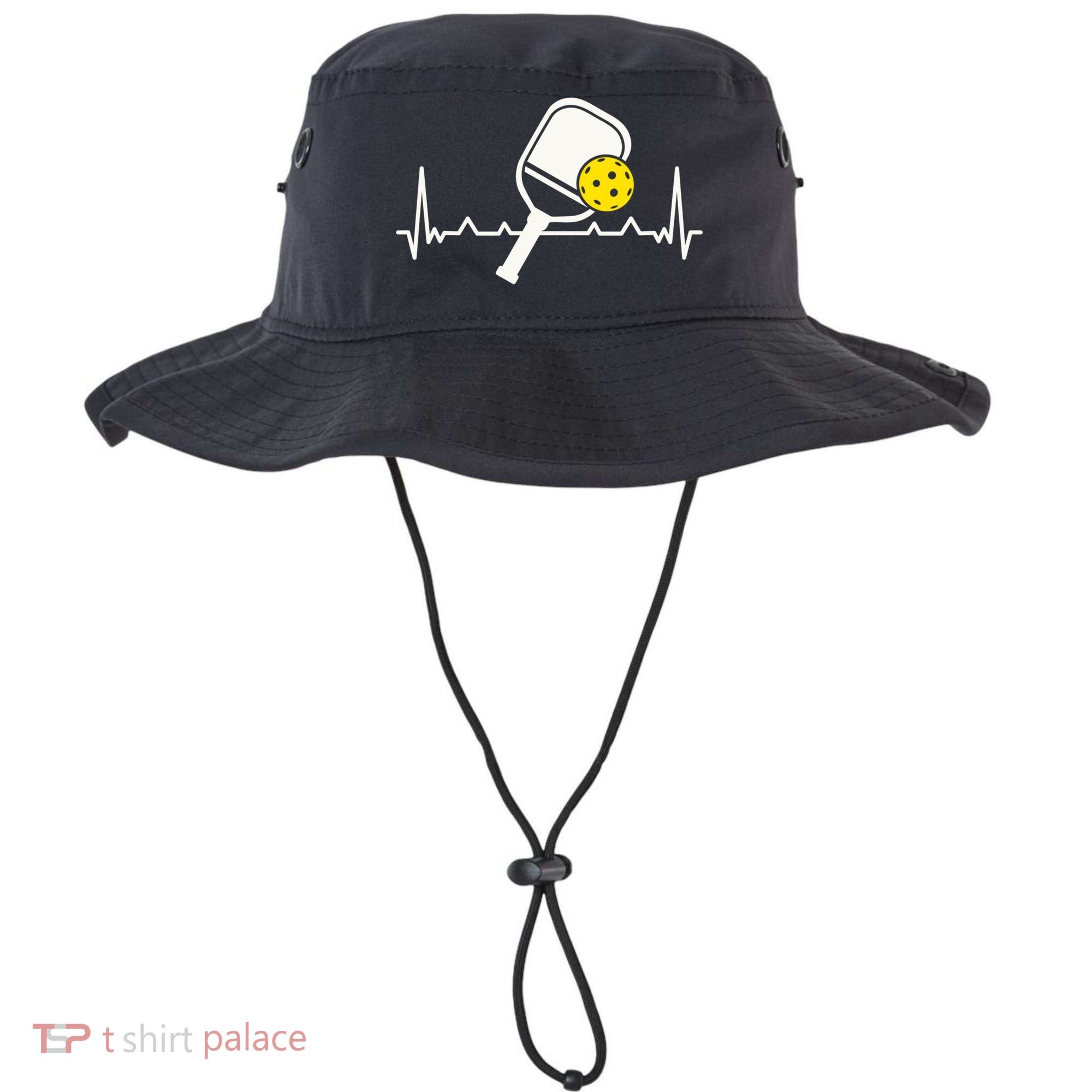 Pickleball Heartbeat Paddleball Gift Racket Singles Doubles Sport Gift Bucket Hat