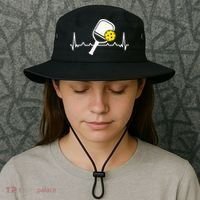 Pickleball Heartbeat Paddleball Gift Racket Singles Doubles Sport Gift Bucket Hat thumb 3