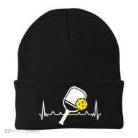 Pickleball Heartbeat Paddleball Gift Racket Singles Doubles Sport Gift Beanie thumb 0