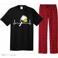 Pickleball Heartbeat Paddleball Gift Racket Singles Doubles Sport Gift Pajama Set thumb 0