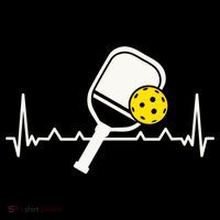 Pickleball Heartbeat Paddleball Gift Racket Singles Doubles Sport Gift Ornament thumb 1