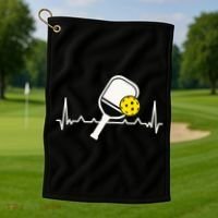 Pickleball Heartbeat Paddleball Gift Racket Singles Doubles Sport Gift Golf Towel thumb 1