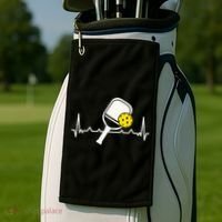 Pickleball Heartbeat Paddleball Gift Racket Singles Doubles Sport Gift Golf Towel thumb 2