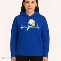 Pickleball Heartbeat Paddleball Gift Racket Singles Doubles Sport Gift Hoodie thumb 5