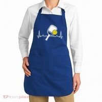 Pickleball Heartbeat Paddleball Gift Racket Singles Doubles Sport Gift Apron thumb 2