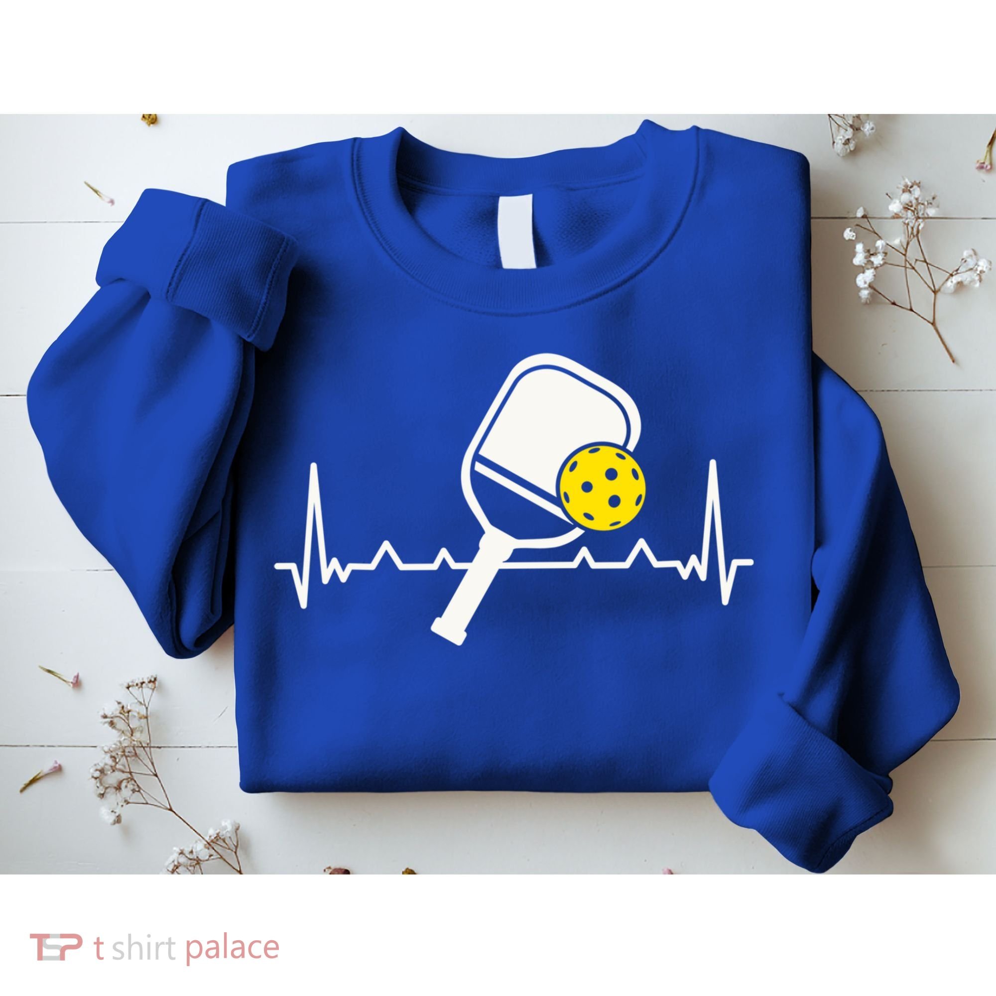 Pickleball Heartbeat Paddleball Gift Racket Singles Doubles Sport Gift Sweatshirt